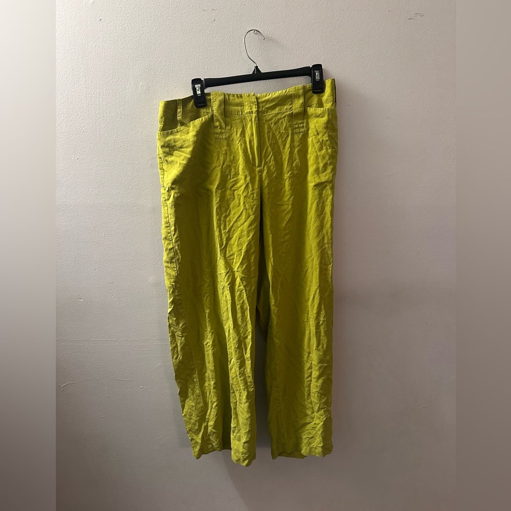 Wide leg green pants